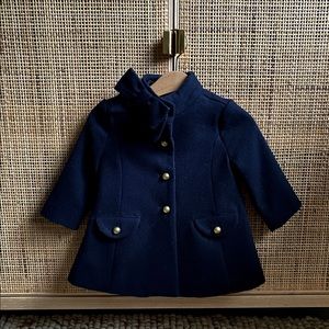 Janie and Jack baby girl Bow Peacoat
